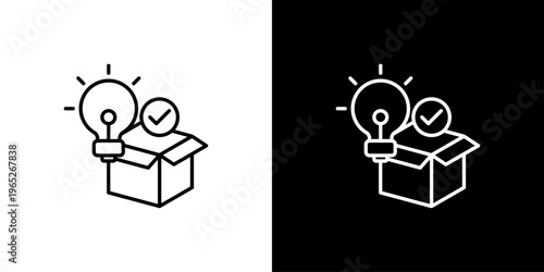 Innovation Icon Sheet Black And White