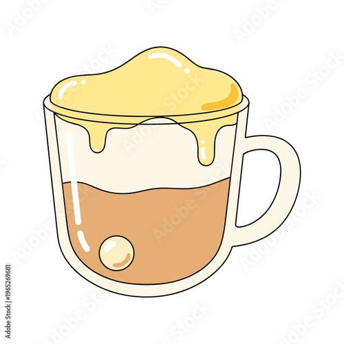 Cartoon illustration of a coffee mug.