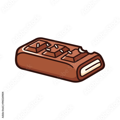 Chocolate Bar with Nuts on Top.