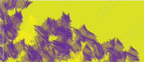Abstract Grunge Brush Stroke Yellow and Purple Background