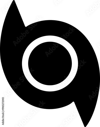 Hurricane cyclone icon in flat style featuring storm, typhoon, tornado, whirlwind, vortex and weather synonym elements for disaster alert, climate design and warning graphics