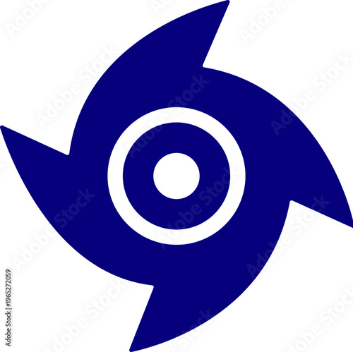 Hurricane cyclone icon in flat style featuring storm, typhoon, tornado, whirlwind, vortex and weather synonym elements for disaster alert, climate design and warning graphics