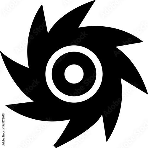 Hurricane cyclone icon in flat style featuring storm, typhoon, tornado, whirlwind, vortex and weather synonym elements for disaster alert, climate design and warning graphics