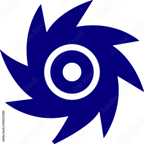 Hurricane cyclone icon in flat style featuring storm, typhoon, tornado, whirlwind, vortex and weather synonym elements for disaster alert, climate design and warning graphics