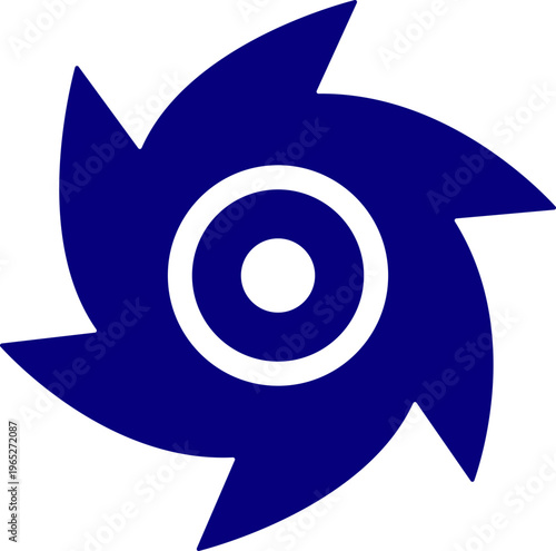 Hurricane cyclone icon in flat style featuring storm, typhoon, tornado, whirlwind, vortex and weather synonym elements for disaster alert, climate design and warning graphics