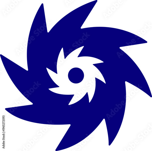 Hurricane cyclone icon in flat style featuring storm, typhoon, tornado, whirlwind, vortex and weather synonym elements for disaster alert, climate design and warning graphics