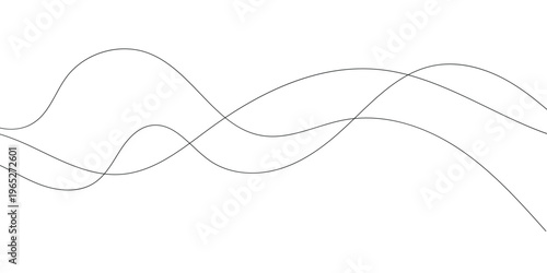 Line art abstract vector illustration. Wavy line. with white backgroud EPS10

