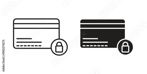Credit limit icon line style collection. Simple black solid icons