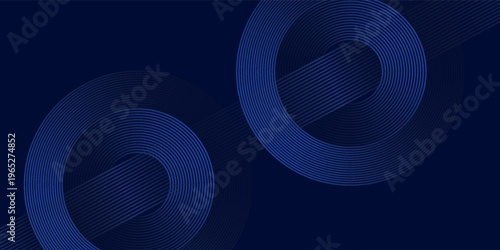 abstract dark background with glowing lines circles. vector