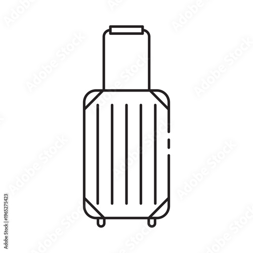 Rolling Luggage Icon Outline