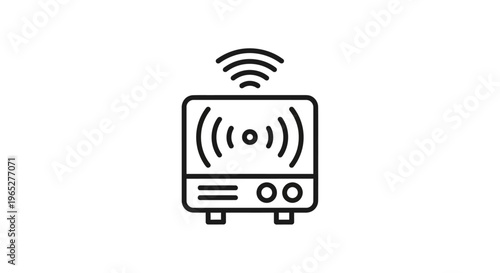 Television with wireless signal transmission.