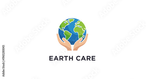 Hands holding planet Earth symbolizing environmental care and protection.