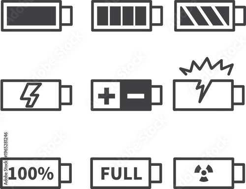 バッテリーアイコンセット