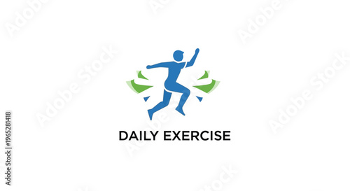 Dynamic Silhouette of a Person Exercising Daily.