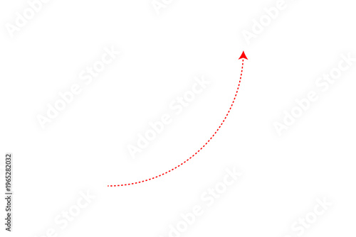 Curved Growth Arrow Path