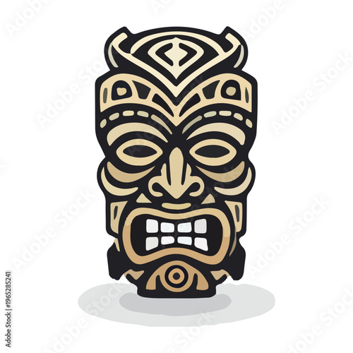Tiki Mask Illustration
