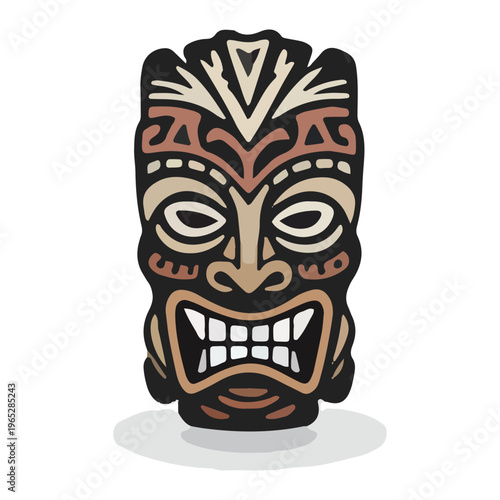Tiki Mask Illustration