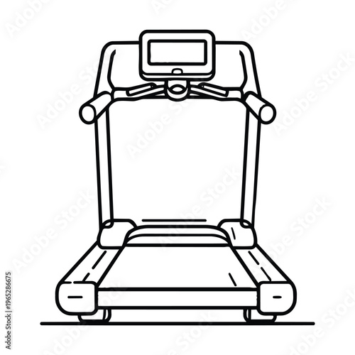 treadmill exercise machine flat design vector illustration