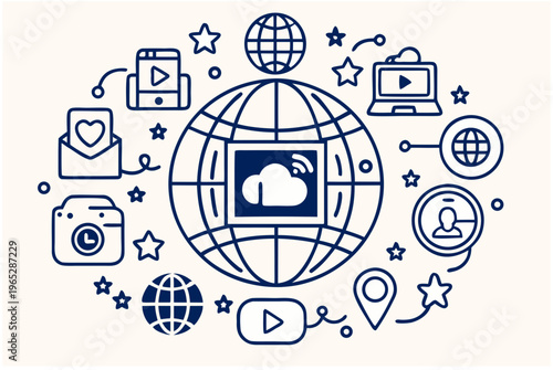 Global Video Content Network with International Connectivity for Streaming Broadcasting and Digital Media
