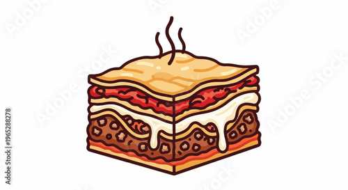 Delicious layered pasta dish with rich sauce and melted cheese