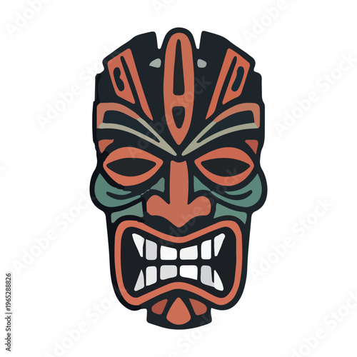Tiki Mask Illustration