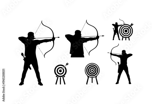 Archery Set with Targets and Archers