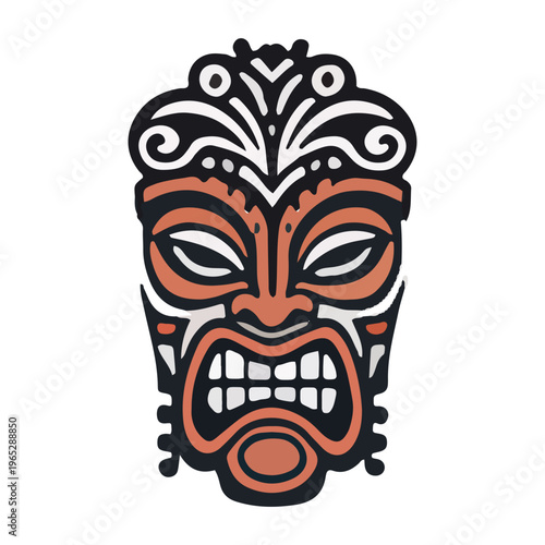 Angry Tribal Tiki Mask Icon