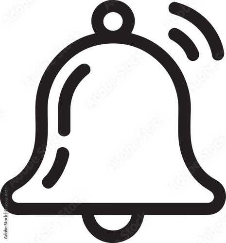 Notification bell icon ringing alert symbol