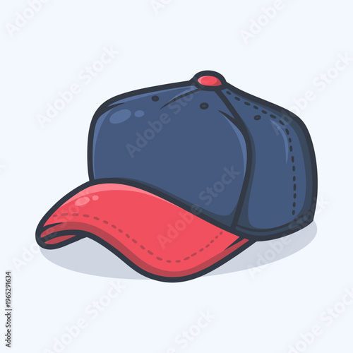 Baseball Cap Illustration for icon, sticker and other uses.