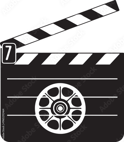 Film clapperboard, movie clapper, cinema slate, production board