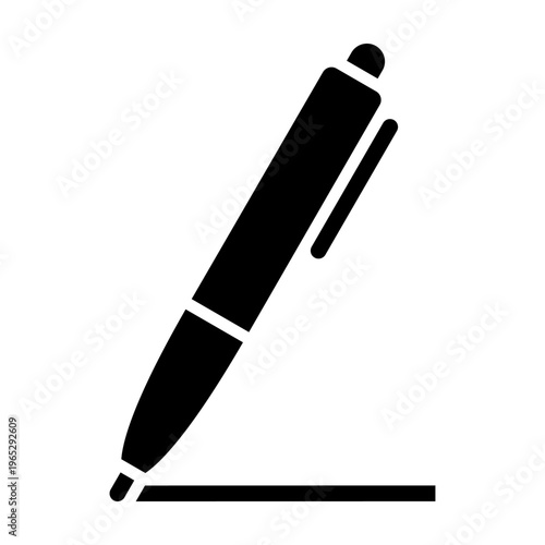 Pen Silhouette. Pen sign. Pen vector icon.
