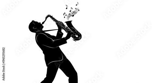 Man playing a saxophone instrument music.