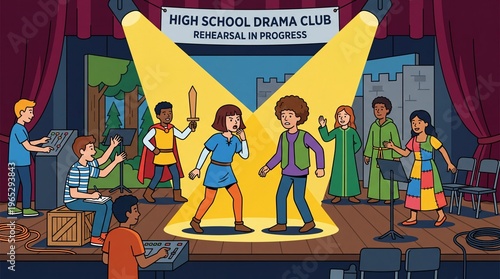 High School Drama Club Rehearsal