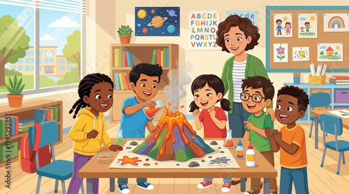 Classroom Science Experiment with Diverse Students