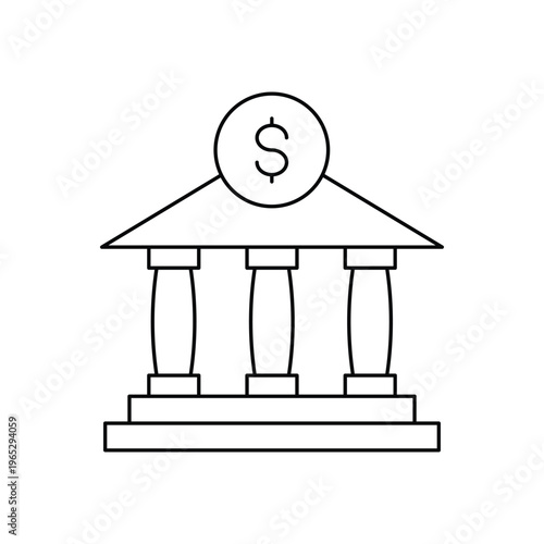 Bank Deposit  icon clean and modern vector illustration