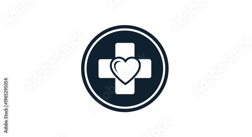 Medical Health Care Heart Symbol Icon.