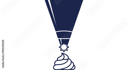 Piping Bag Squeezing Cream Swirl Icon