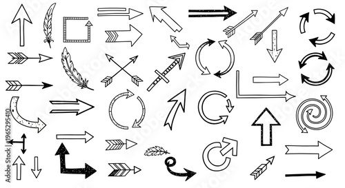 Collection of various arrow icons.