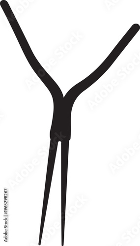 Black hair clip, hairgrip, hair slide, hair accessory