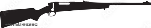 Rifle, gun, firearm silhouette, black, vector, illustration, hunting, weapon