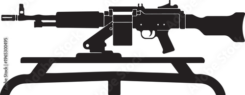Rifle, machine gun, assault rifle, gun silhouette, black weapon, firearm