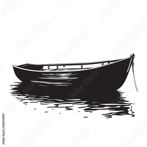 rowing boat on the water