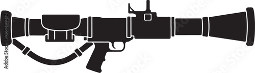 Black rifle, assault rifle, gun icon, weapon symbol, vector illustration