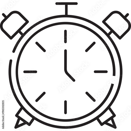 Alarm Clock Icon Outline