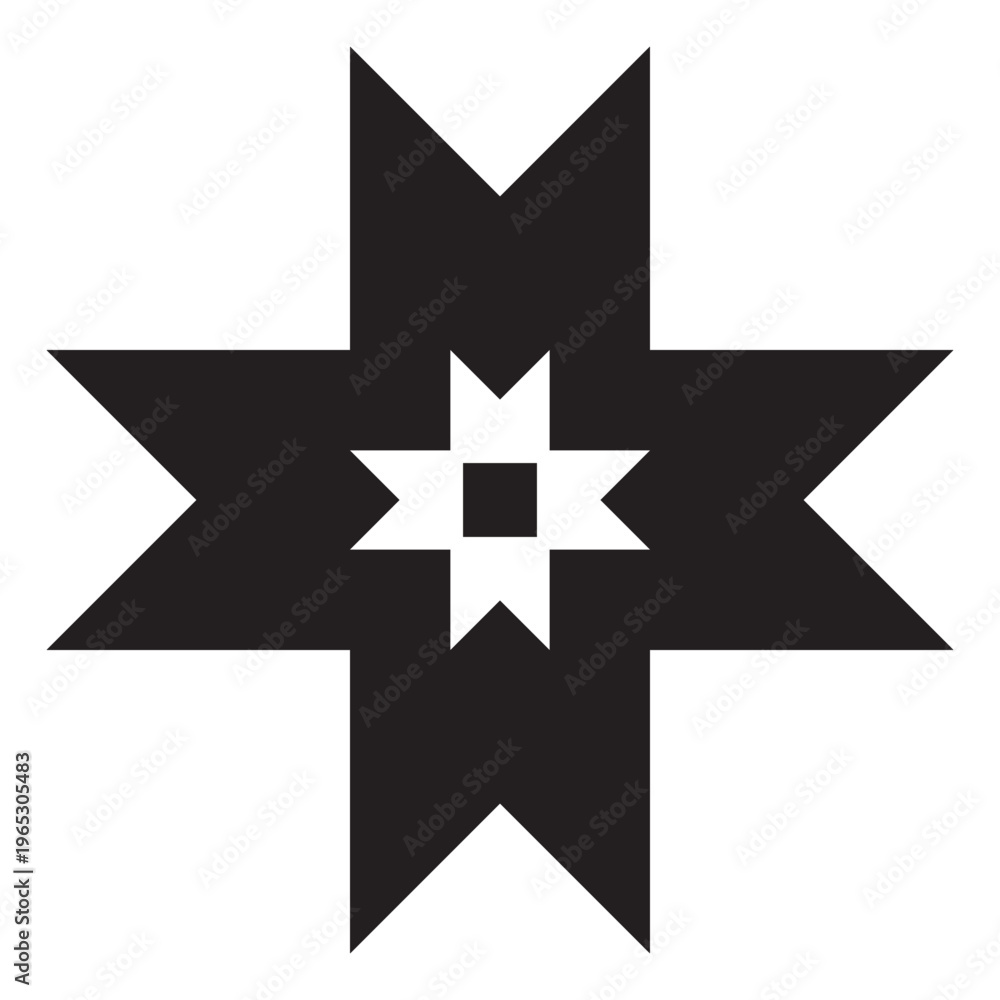 Fototapeta premium Geometric Folk Art Symbol
