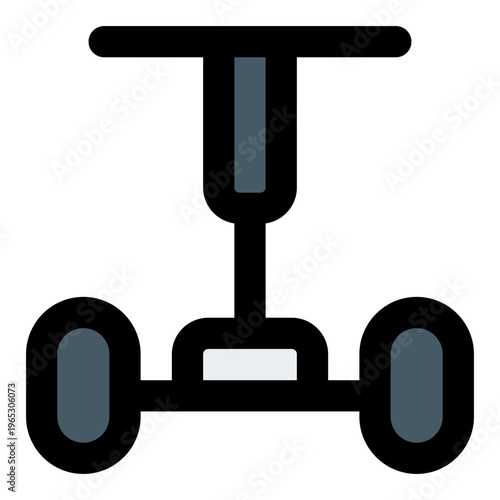 Segway Filled Line Icon Vector, Modern Transportation Symbol for Travel, Delivery, and Vehicle Services