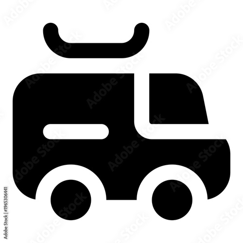 Van Glyph Icon Vector, Modern Transportation Symbol for Travel, Delivery, and Vehicle Services