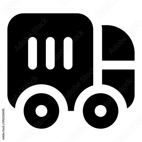 Truck Glyph Icon Vector, Modern Transportation Symbol for Travel, Delivery, and Vehicle Services