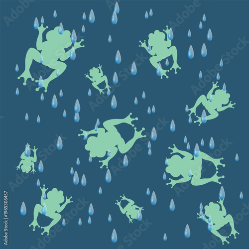 frogs in the rain