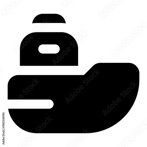 Ship Glyph Icon Vector, Modern Transportation Symbol for Travel, Delivery, and Vehicle Services